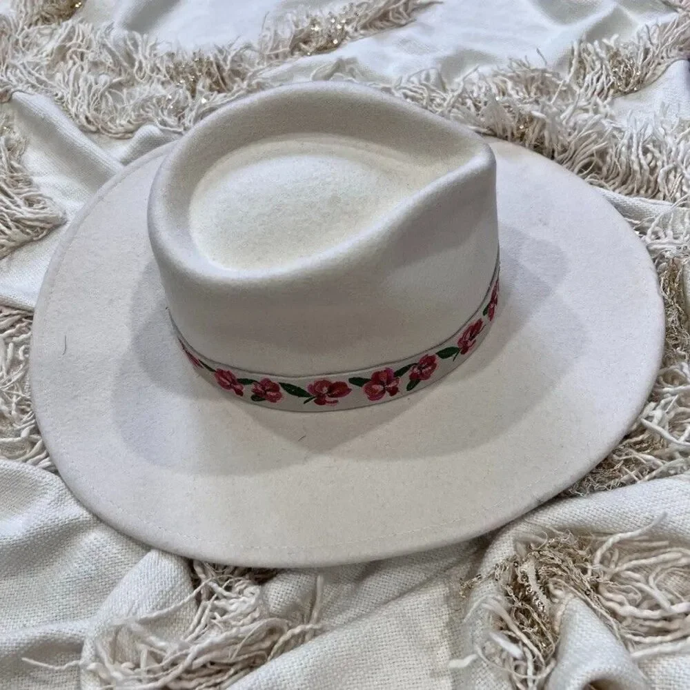 Anthropologie Wyeth x Frida Kahlo Rafaela Crema Hat Wool OS NEW